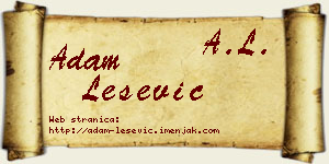 Adam Lešević vizit kartica
